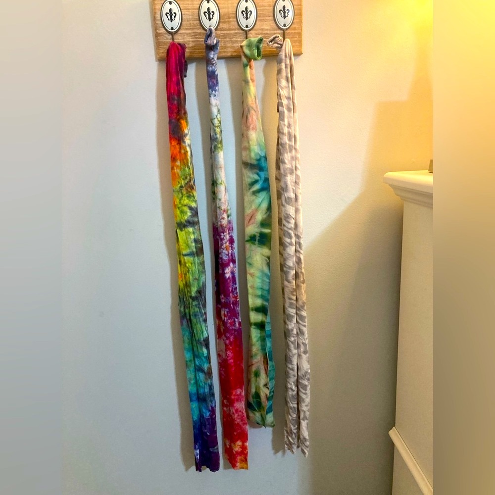 4 Ooakshell fabric head wraps headbands. EUC
